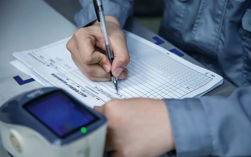 QUALITY TEST SHEET
