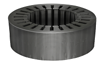 Influence of lamination iron core size on magnetic properties of motor